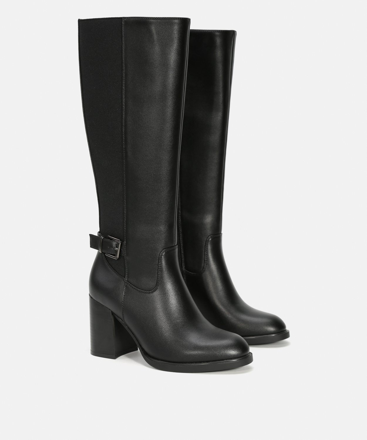 Botas altas tacón hebilla image number null